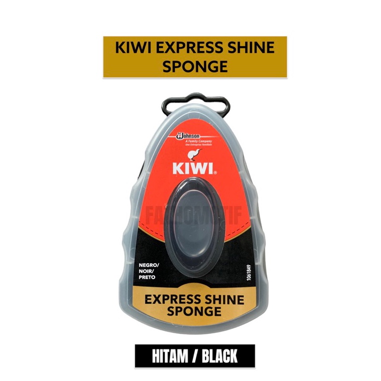 KODE S36C Kiwi Express Shine Sponge Black  All Colour Semir Sepatu Express Hitam