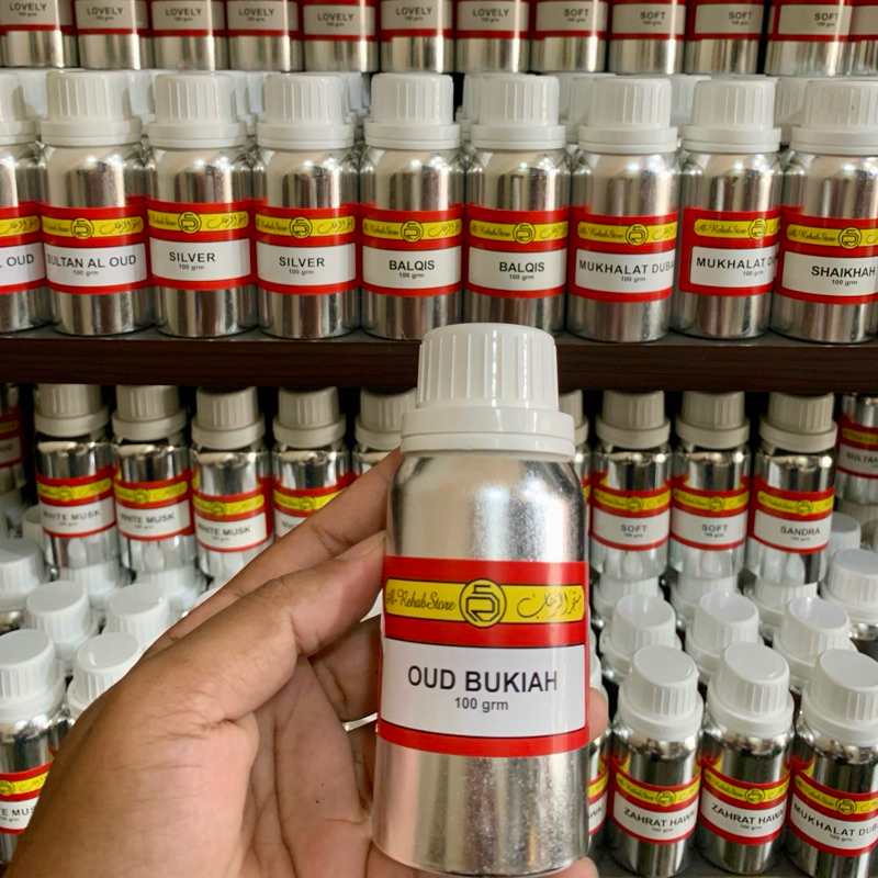 Oud Bukiyah AlRehab Bibit 100ml Parfum Arabian Original Segel Al Rehab 100.Ml Bibit Parfume 100Gram 