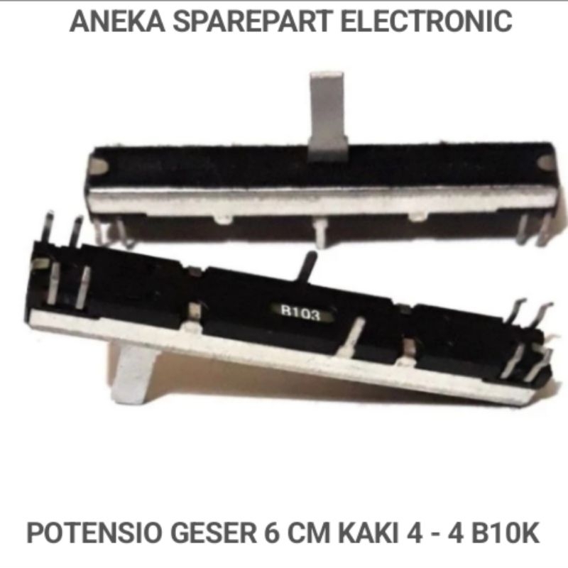 POTENSIO GESER 6 CM KAKI 4 - 4 B10K