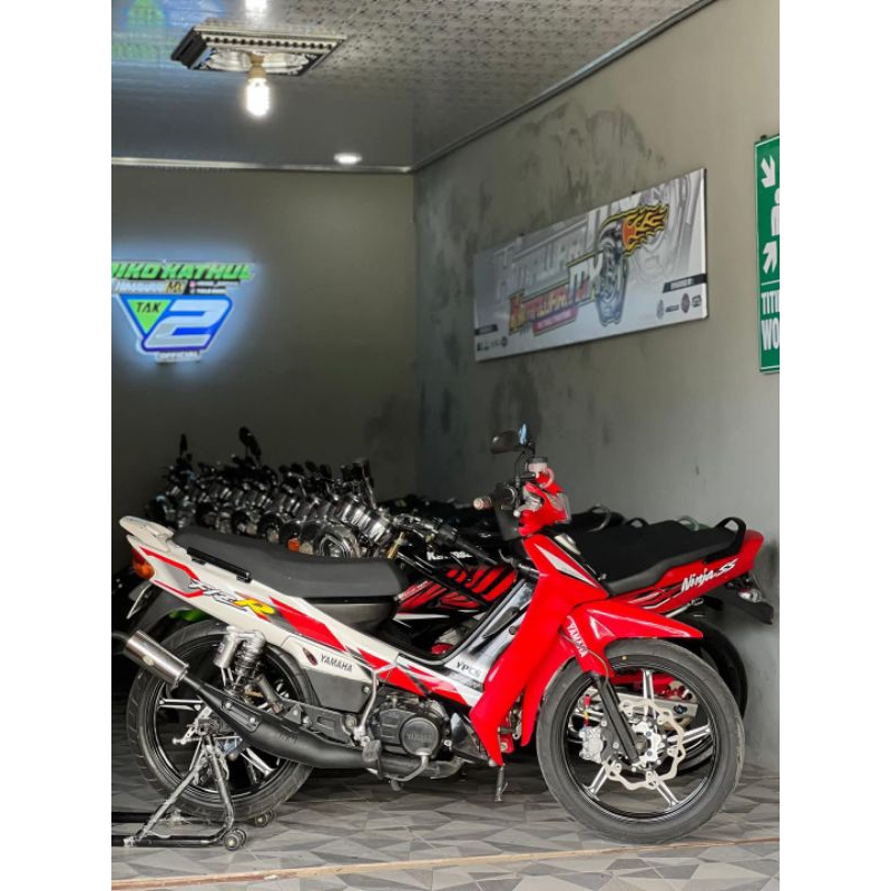 Striping F1ZR Ardat 2001 MERAH PUTIH Stiker lis Standar  Ori Yamaha F1ZR sporty hitam putih 2001 Sti
