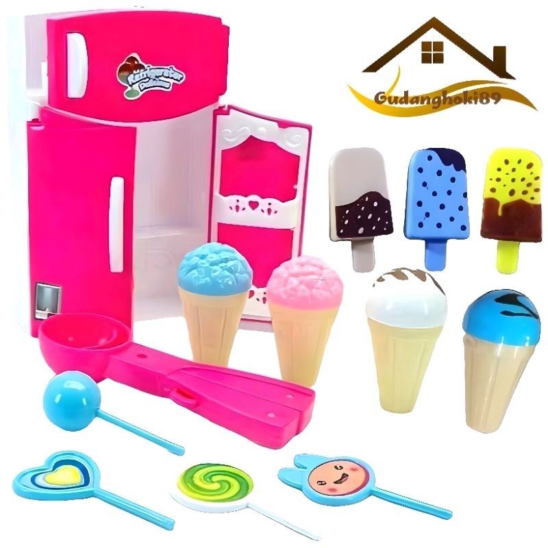 Mainan Anak Kulkas Es Krim Ice Cream Permen
