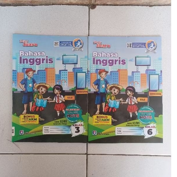 Buku LKS Sang Juara Bahasa Inggris Kelas 3 dan Kelas 6 SD Semester 2 Kurikulum 2013 Edisi 04