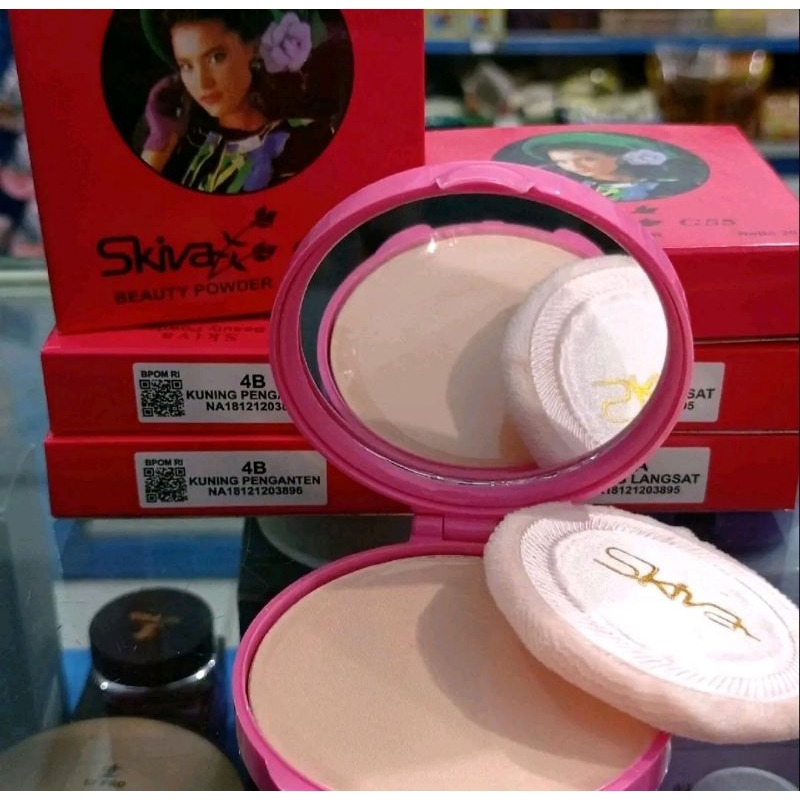 Skiva Beauty Powder + Skiva Lipstik nomer 500