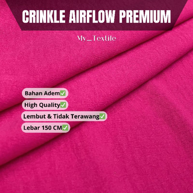 KAIN AIRFLOW CRINKLE  / KAIN RAYON AIRFLOW CRINKLE / KRINGKEL POLOS / KRINKLE CRINKLE CRINGKEL POLOS