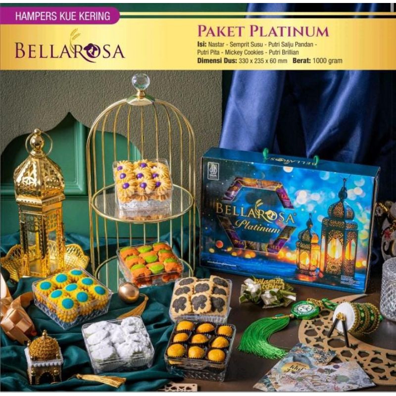 

KUE KERING LEBARAN ISI 6 Mcm PAKET PLATINUM BELLAROSA PREMIUM HAMPERS KADO HADIAH BESTSELLER