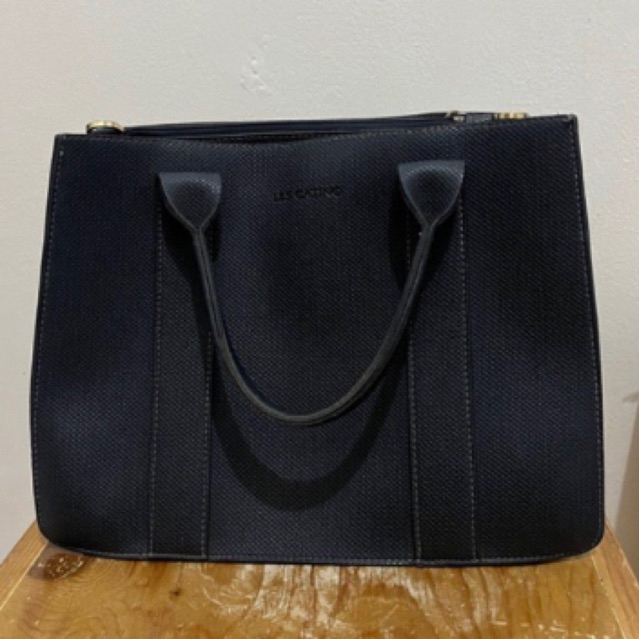 Les Catino Navy Handbag