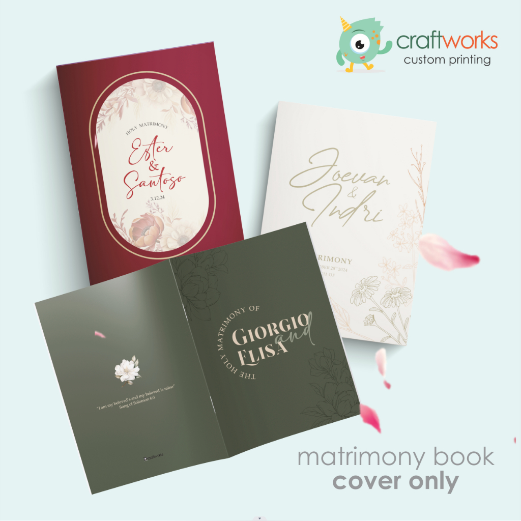 

CUSTOM COVER BUKU PEMBERKATAN A5 | CETAK COVER HOLY MATRIMONY BOOK