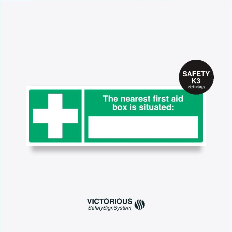 

Sticker Safety K3 The Nearest First Aid Box Is Situated | Sticker Vinyl Tahan Air