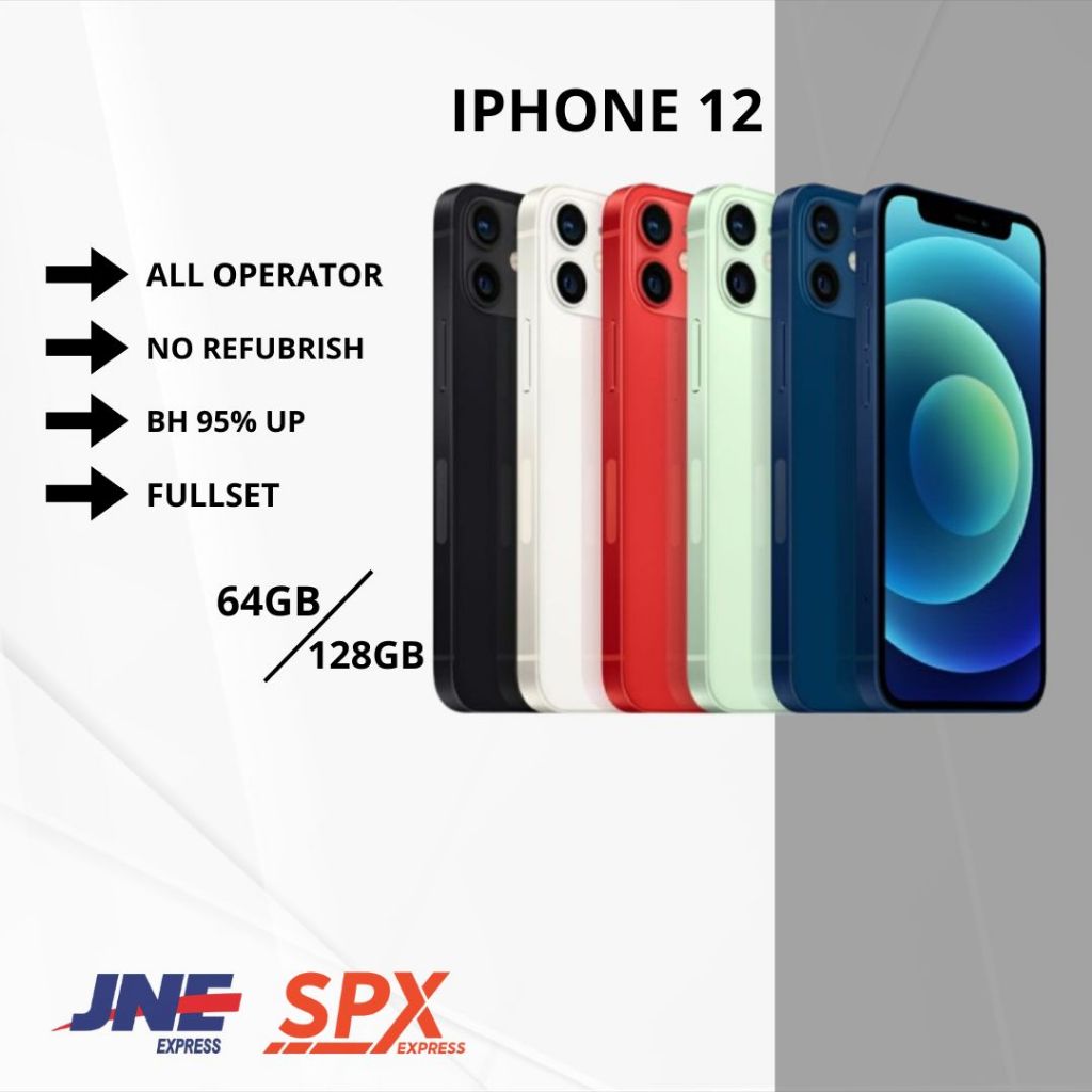 APPLE IPHONE 12 64GB 128GB SECOND ORIGINAL IP 12 INTER HP MURAH  IP 12 LIKE NEW