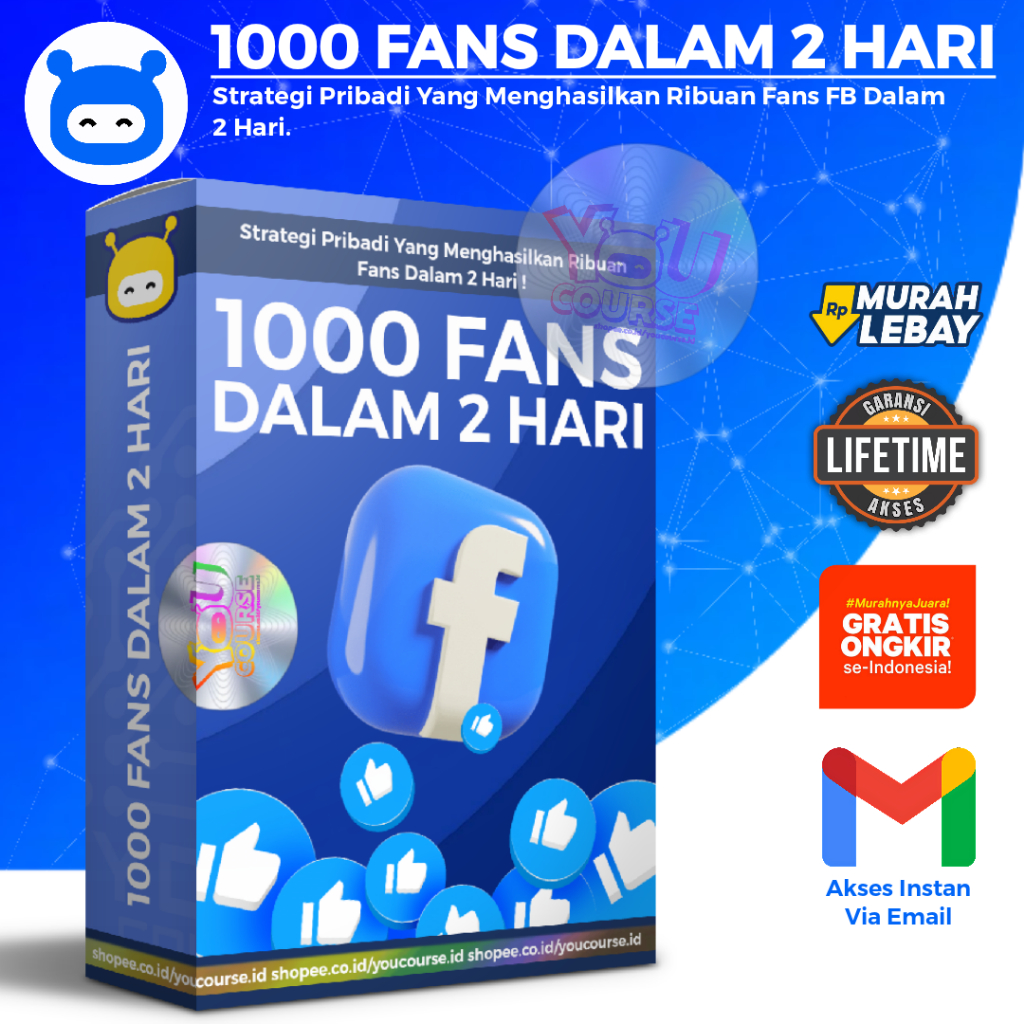 ECOURSE FB FanPage 1000 Fans Dalam 2 Hari - Belajar Teknik Optimasi Fans Page - Materi Video