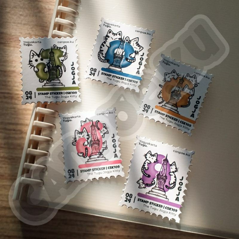 

Jogja Stamp Sticker Pack Vinyl Doff Laminated - The Tugu Jogja Kitty
