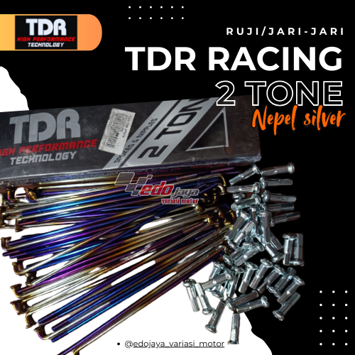 Jari - Jari / Ruji Spokes 2Tone Pelangi All Ukuran Original TDR Racing