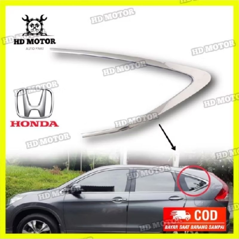 list chrome kaca mati Honda CRV 2012 2013 2014 2015 2016 2017 Original list chrome kaca belakang Hon