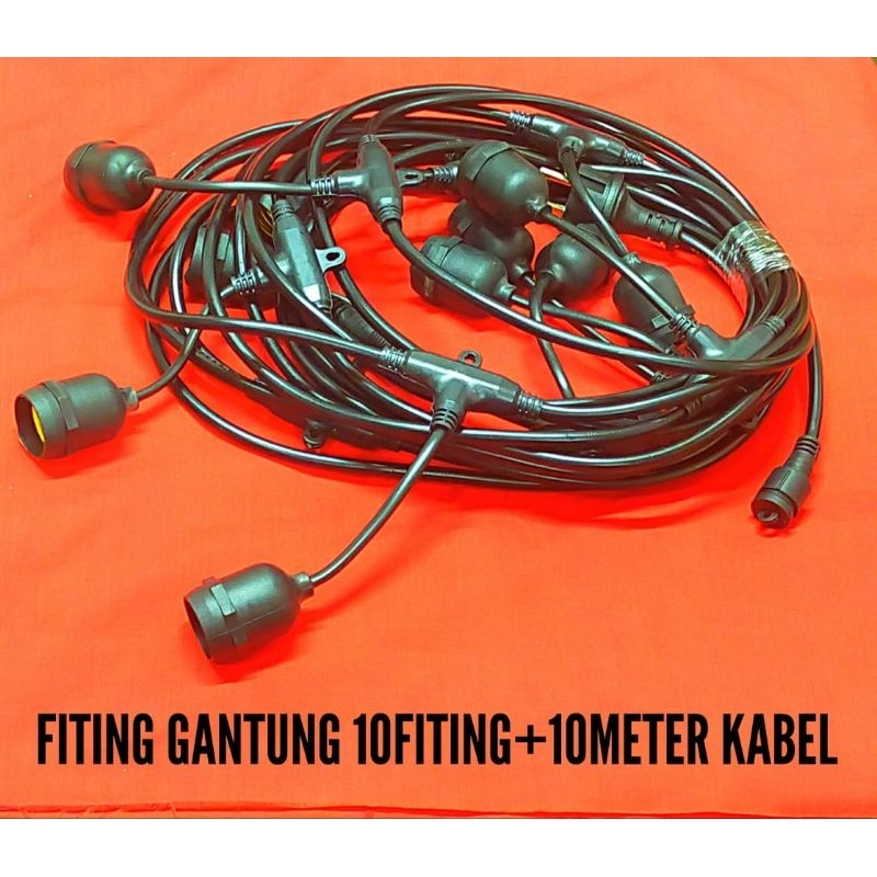 Fitting lampu 10meter/Fitting gantung kabel 10meter