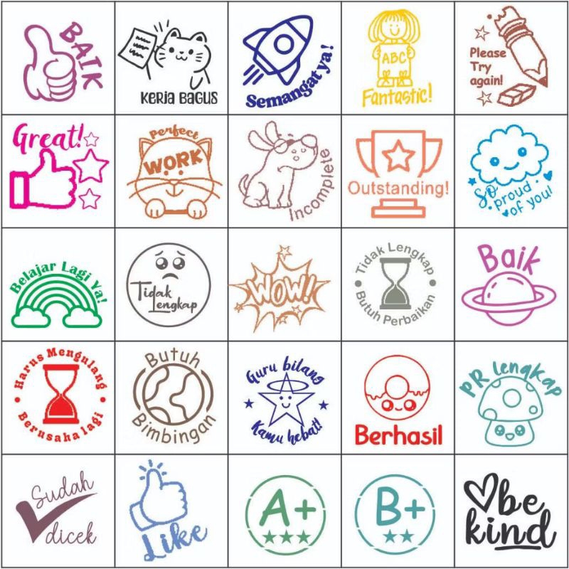 

Stempel Reward Penilaian Lucu Imut Original D. 2,5cm