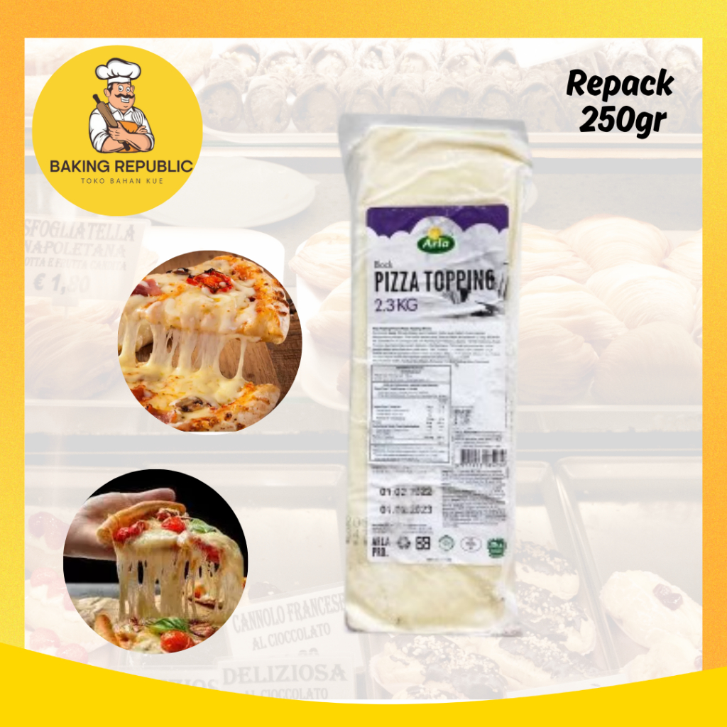 

ARLA Pizza Topping Block repack 250gr | Keju Mozzarella Blok topping Pizza | Keju untuk topping Pizza