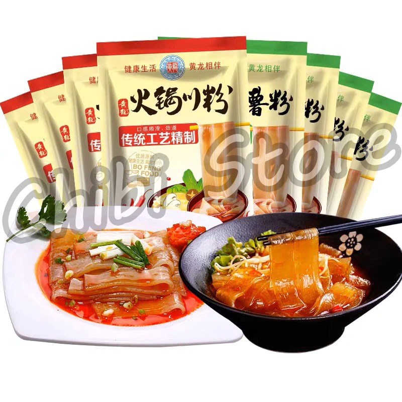 

HuangLong Mie Ubi Lebar - Mie Ubi Hotpot - Mie Ubi Lebar Chinese Glass Noodle 240g 黄龙火锅川粉马铃薯粉