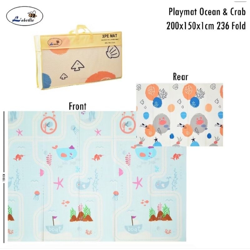 Labeille Playmat Fold / 200x150x1cm / 200x150x2cm / Junior Playmat Fold / 180x120x1cm / 200x150x1cm 