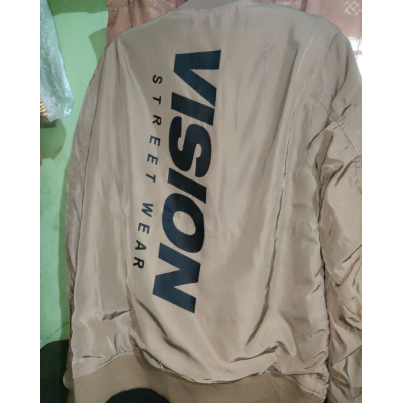 bomber jacket vision street wear original sz L
