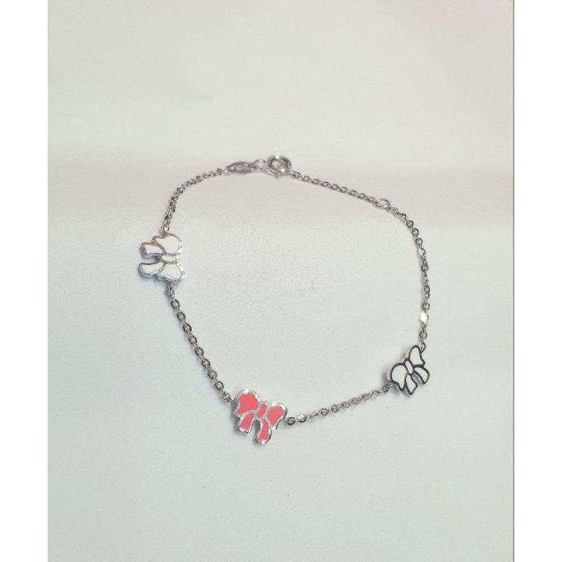 Gelang Rantai Emas Putih Pita 2.01 Gram 17K 750 (RH247)