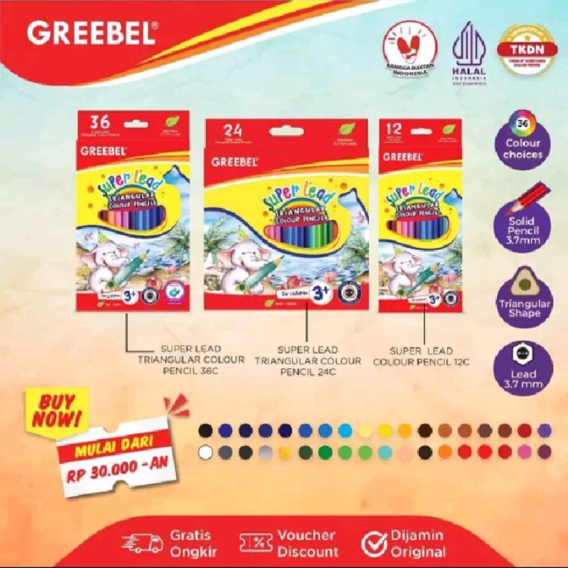 

GREEBEL PENSIL WARNA SUPER LEAD