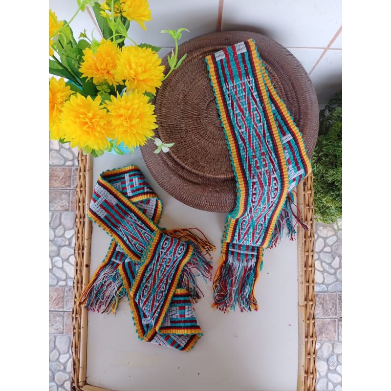 Syal tenun etnik motif polos/Syal Kain tenun sirat etnik/aksesoris/ aksesoris fashion/tenun sirat to