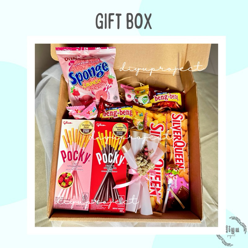 

GIFT BOX SNACK WITH DRIED FLOWER | HADIAH VALENTINE BIRTHDAY GRADUATION BUNGA KERING EDELWEIS | HAMPERS GIFTSET SKRIPSI SEMPRO | DIYU PROJECT