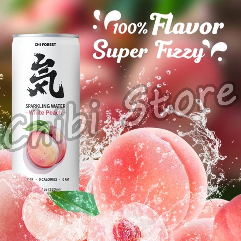 

CHI Forest Sparkling Water Bebas White Peach 330ml - Minuman Soda Rasa Persik