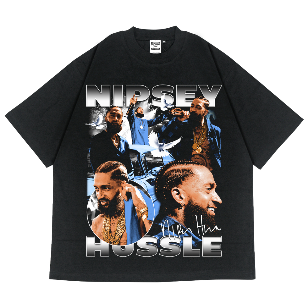 Nipsey Hussle Oversized Vintage T-Shirt – Black