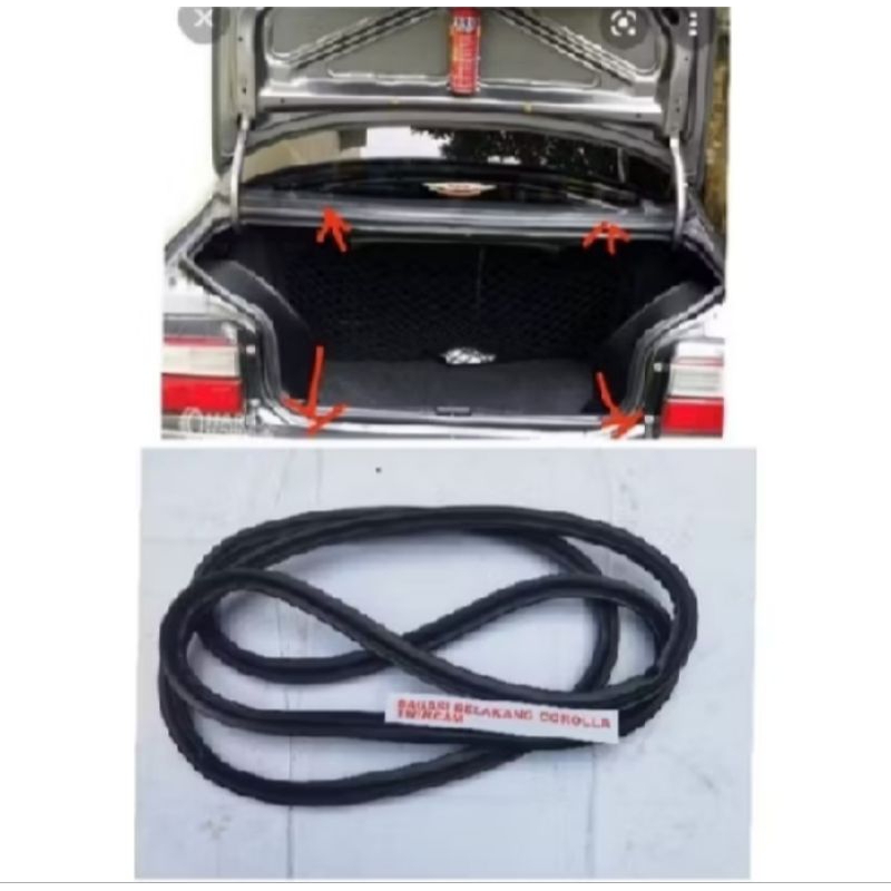 KARET PEREDAM PINTU KARET BAGASI MOBIL COROLLA TWINCAM