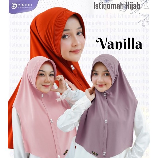 ISTIQOMAH - Daffi VANILLA Hijab Bergo Terbaru Kancing Depan