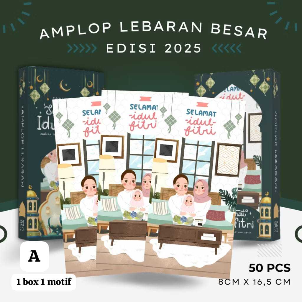 

[bisa campur] Amplop Lebaran Besar Edisi 2025 Muat Uang Tanpa Lipat Grosir dan Eceran