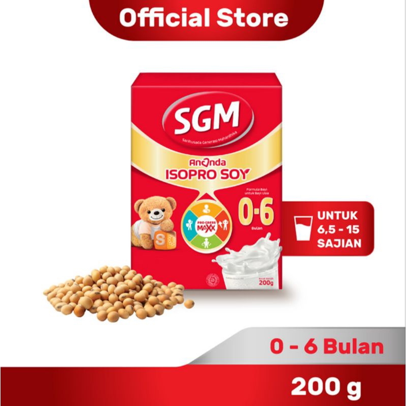 SGM ISOpro soy 200 gr 0-6 bulan