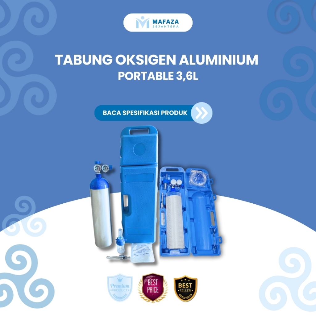 Tabung oksigen aluminium portable 3,6L