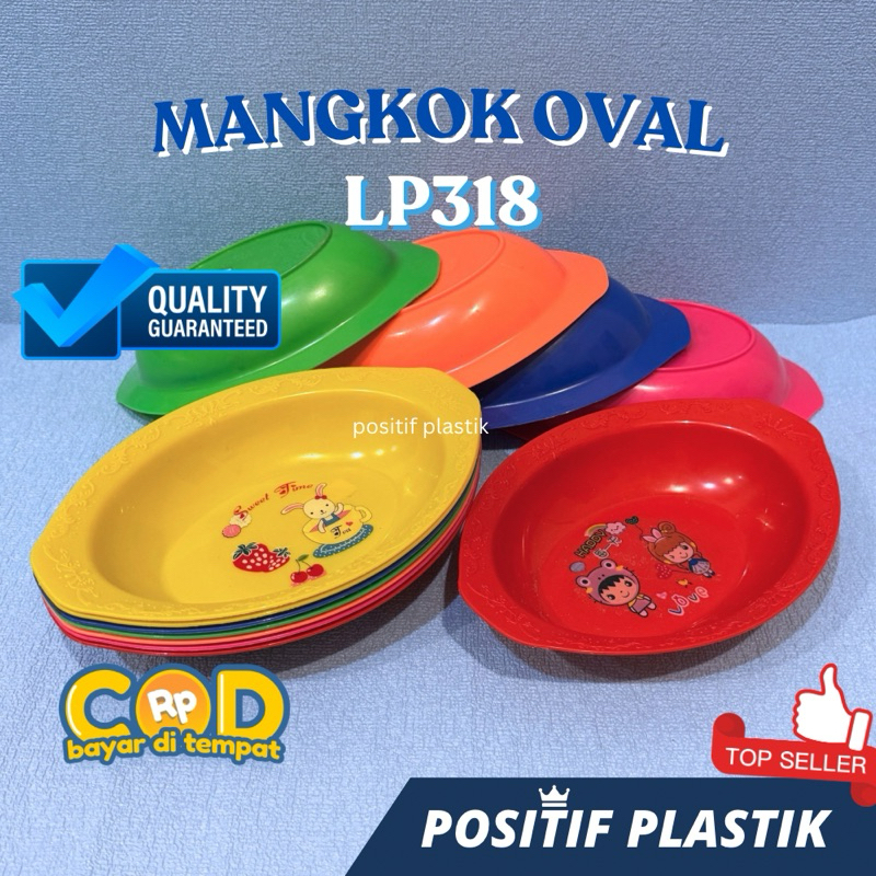 Mangkok Oval Plastik aneka warna