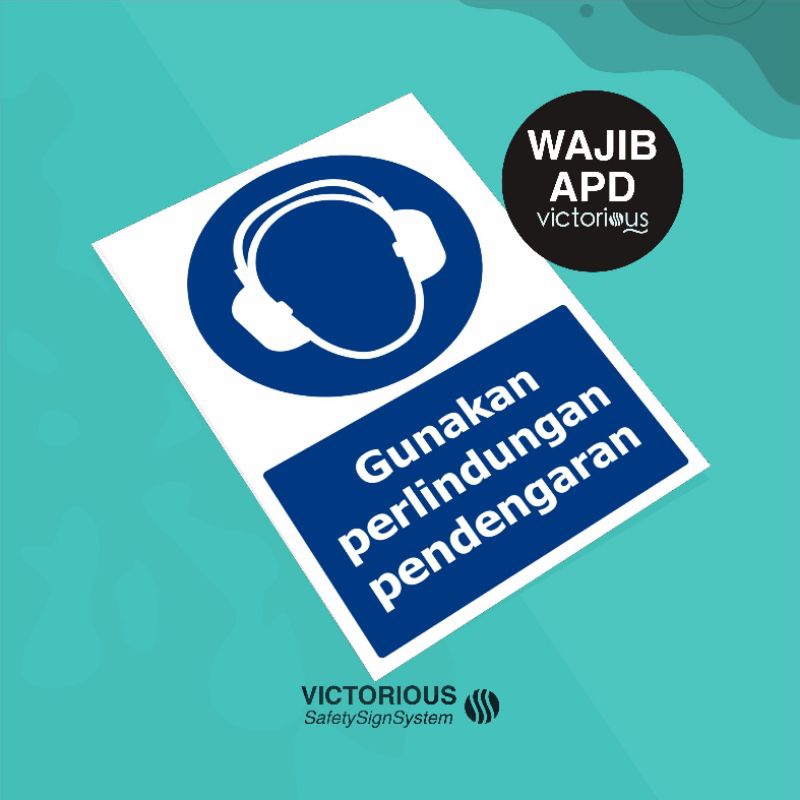 

Sticker Safety K3 Wajib APD Gunakan Pelindung Pendengaran | Sticker Vinyl Tahan Air