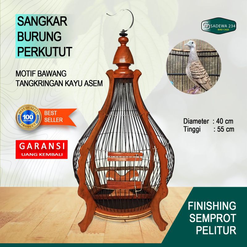 Sangkar perkutut model bawang tangkringan kayu asem