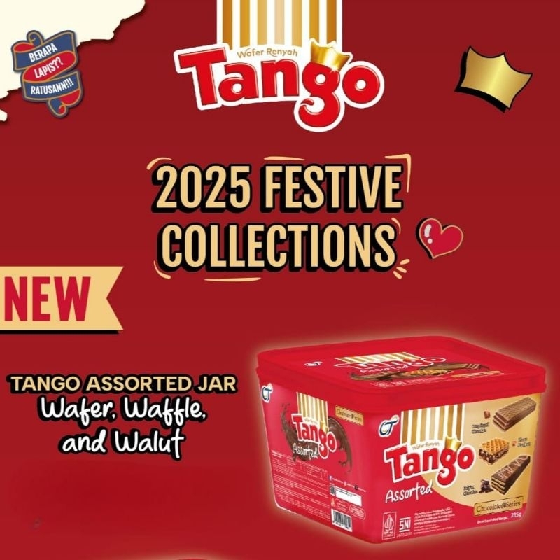 

Tango assorted jar (wafer, waffle, walut) 235g