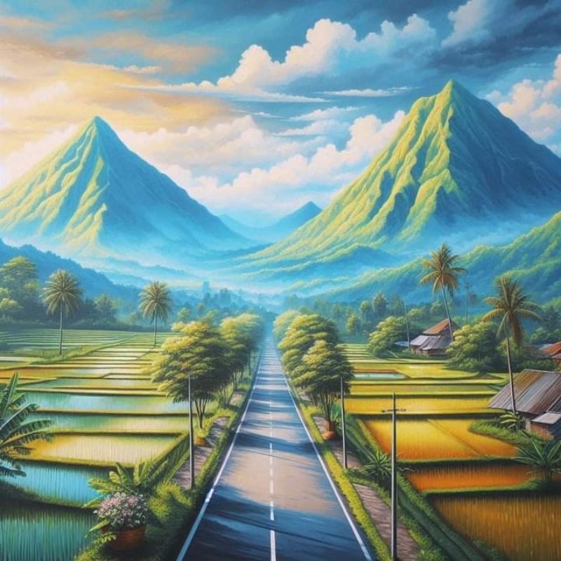 poster cetak jumbo pemandangan pegununganhiasan dinding pemandangan pegunungan macam macam ukuran