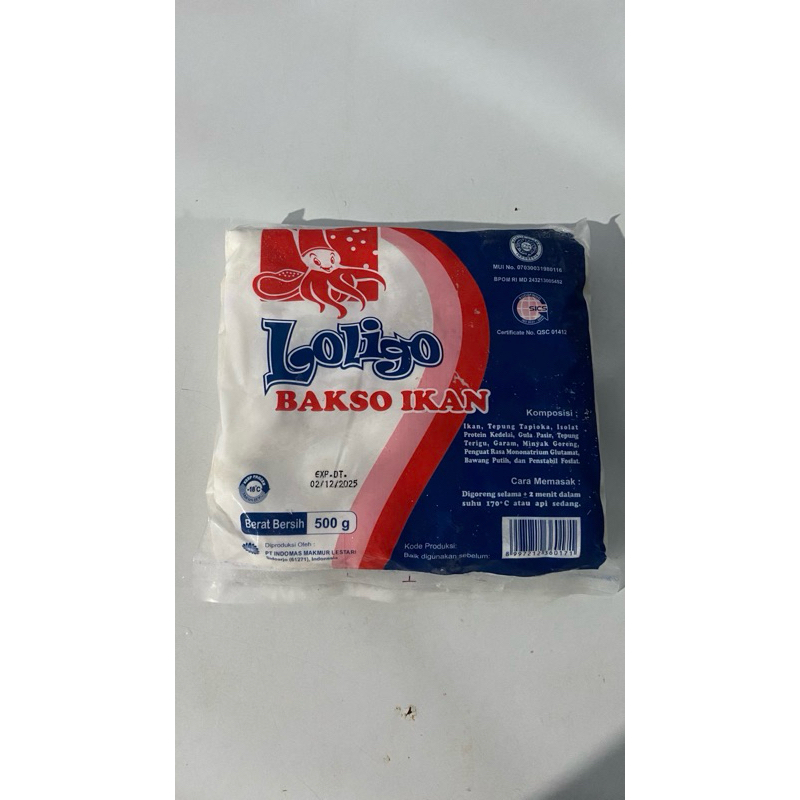 

LOLIGO BAKSO IKAN 500 GRAM
