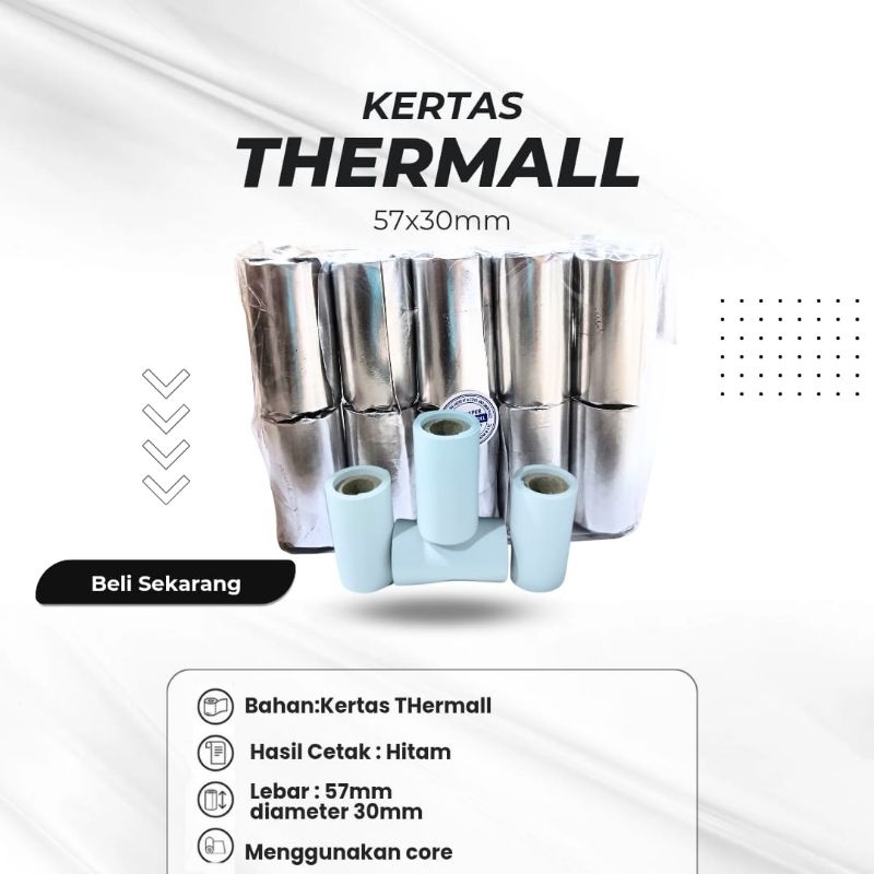 

Kertas kasir thermal 57/58x31 murah paket 100roll