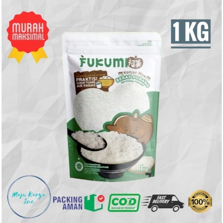 

Fukumi Beras Porang Pouch 1kg | Instan Konjac Rice