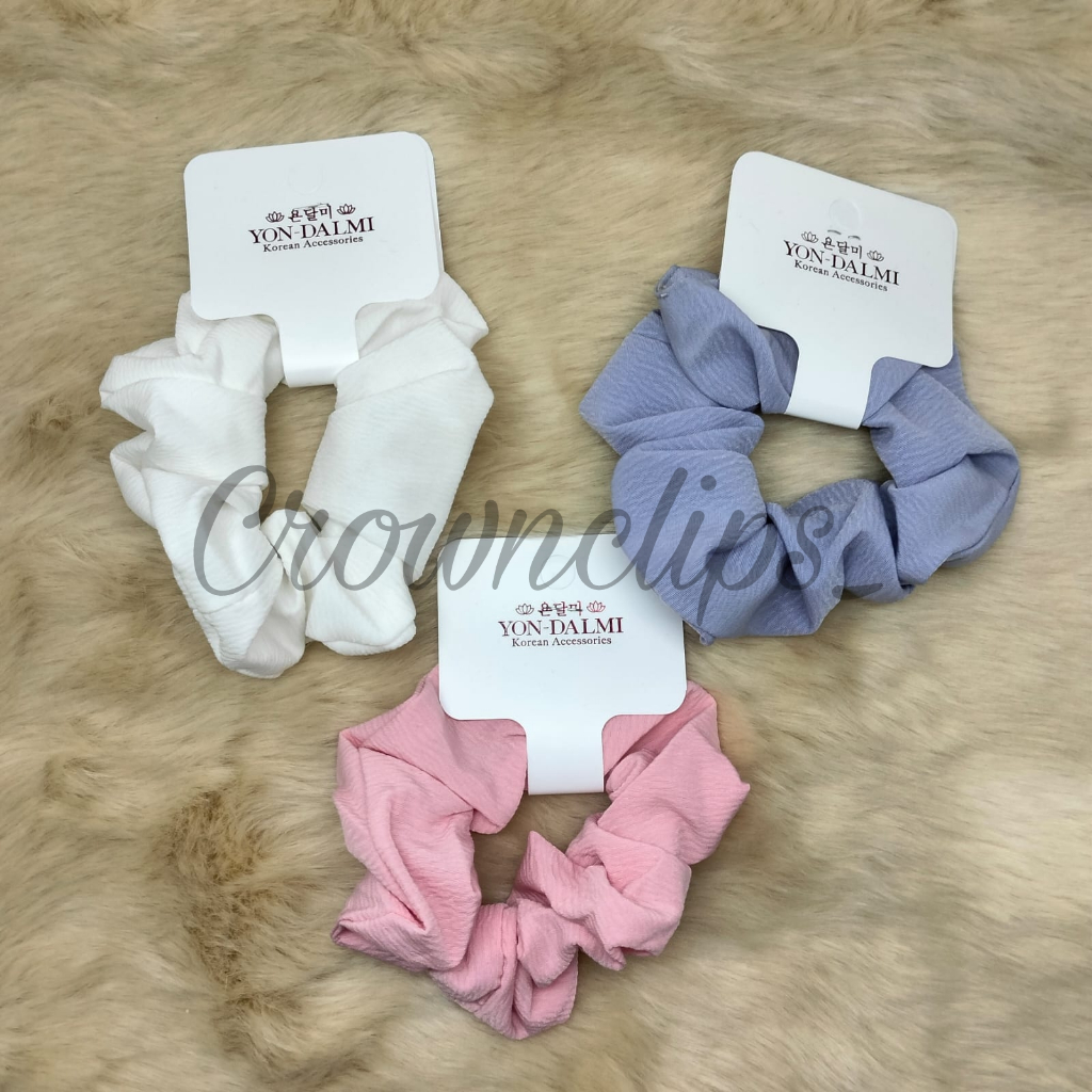 KUNCIR RAMBUT SCRUNCHIE EMBOSS KUNCIR RAMBUT WANITA KUNCIR HIJAB WANITA KUNCIR KERUDUNG WANITA KUNCI