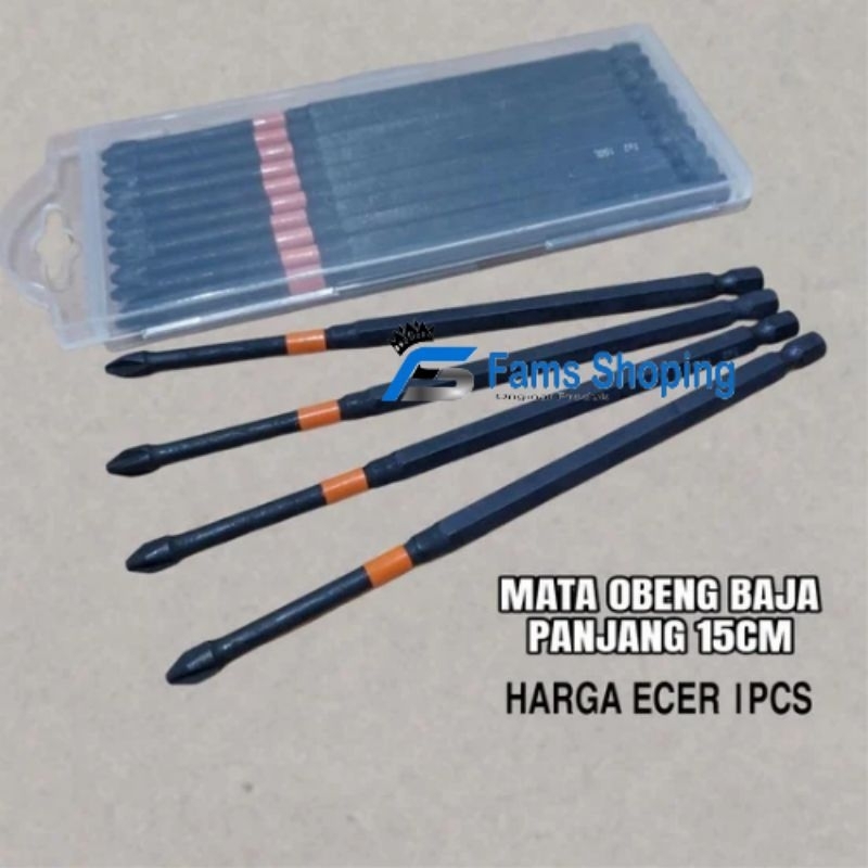 MATA OBENG IMPACT PANJANG 15CM BAHAN BAJA MATA OBENG AGNGIN PH2 KUAT DAN TAHAN LAMA