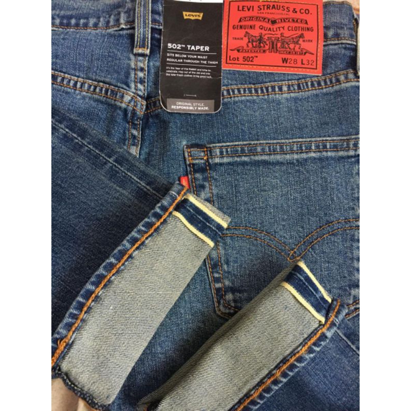 Levi's® 502 Taper Selvedge Gold Stretch