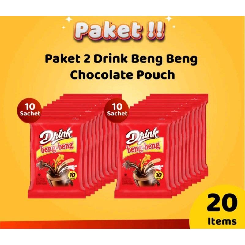 

PAKET 20 PCS DRINK BENG BENG CHOCOLATE POUCH