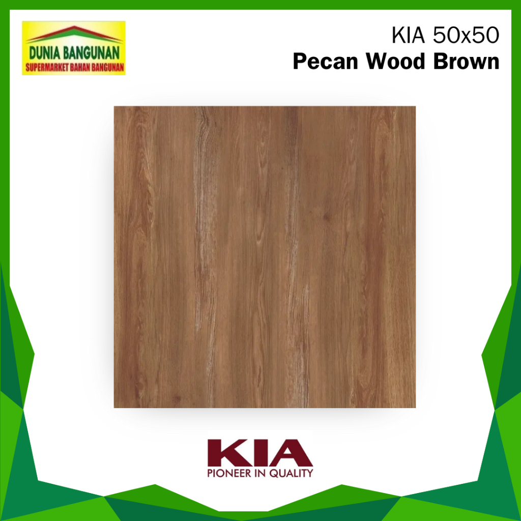 Keramik 50x50 Urat Kayu Keramik KIA Pecan Wood Brown Keramik Lantai Keset / Keramik Lantai Motif Kay