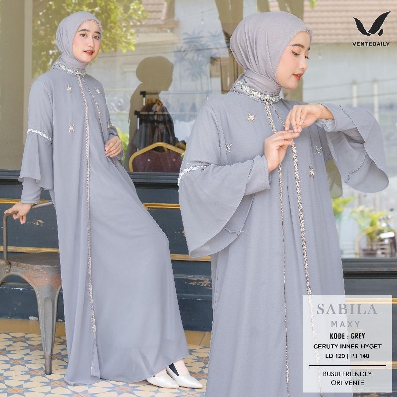 Gamis Wanita Dress Set Wanita Sabila Maxy Gamis Ceruty