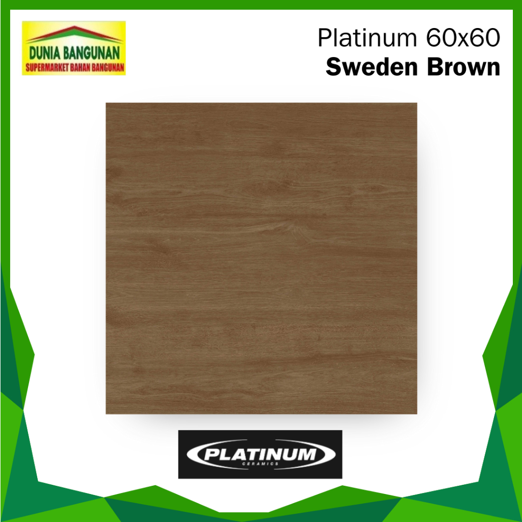 Keramik 60x60 Platinum Sweden Brown KW U Keramik Motif Kayu