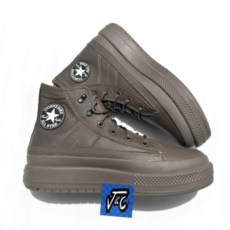 Converse Chuck Taylor All Star Equip Waterproof WP Quilted 3M Thinsulate Leather EVA Hi Truffle